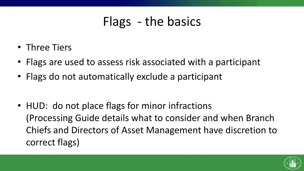 flags the basics