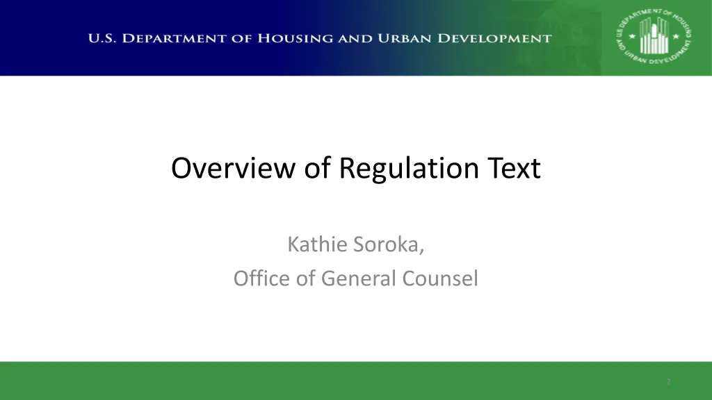 overview of regulation text