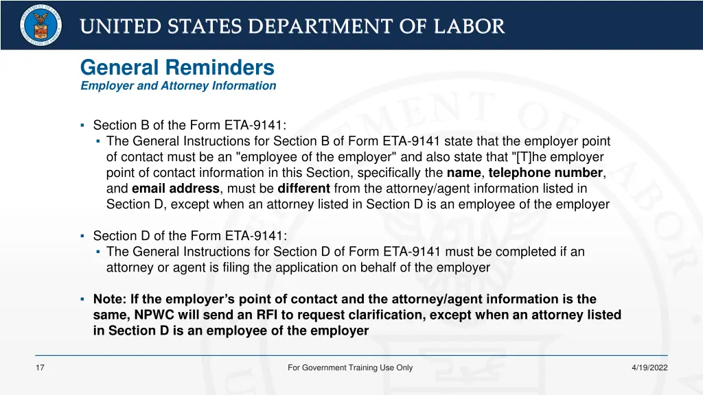 united states department of labor united states 13