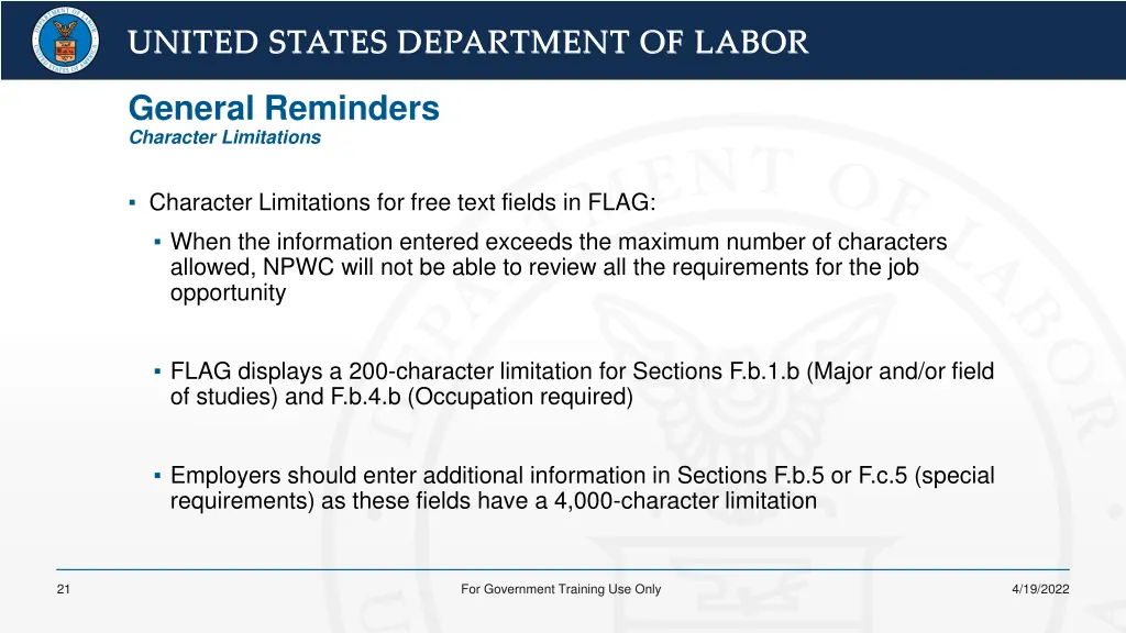 united states department of labor united states 17