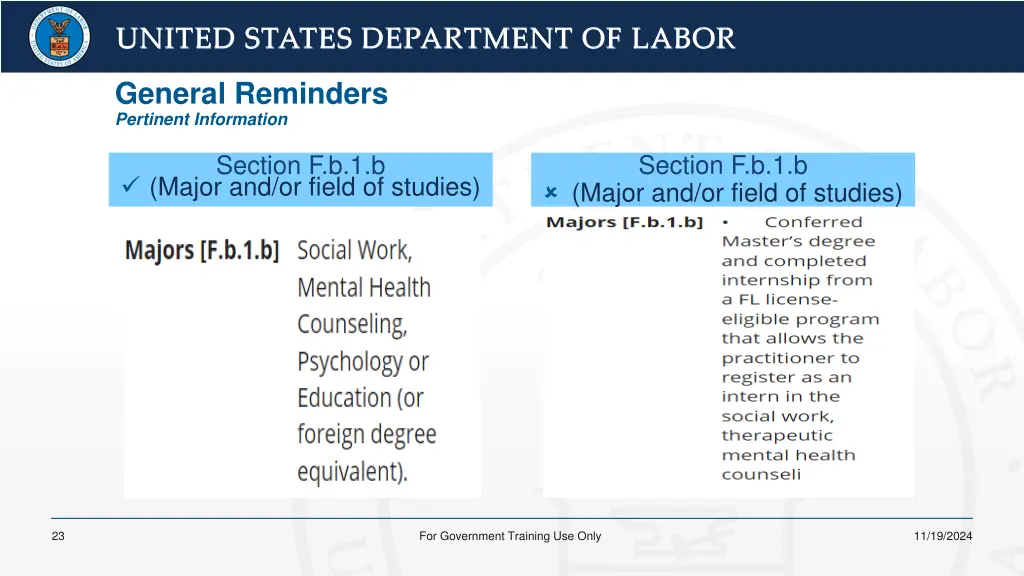 united states department of labor united states 19