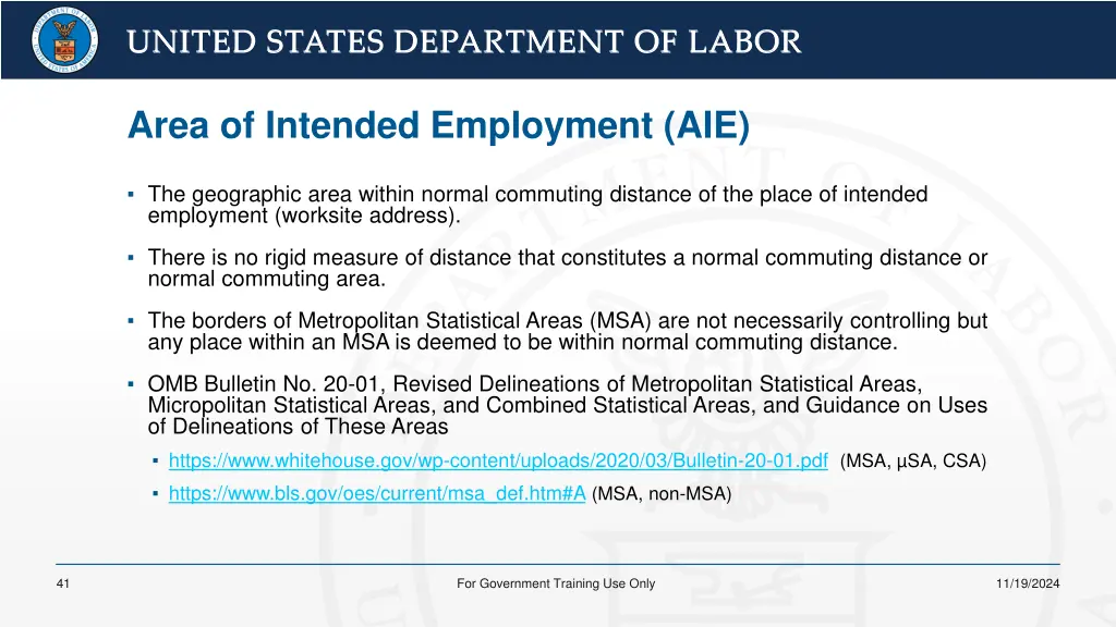 united states department of labor united states 31