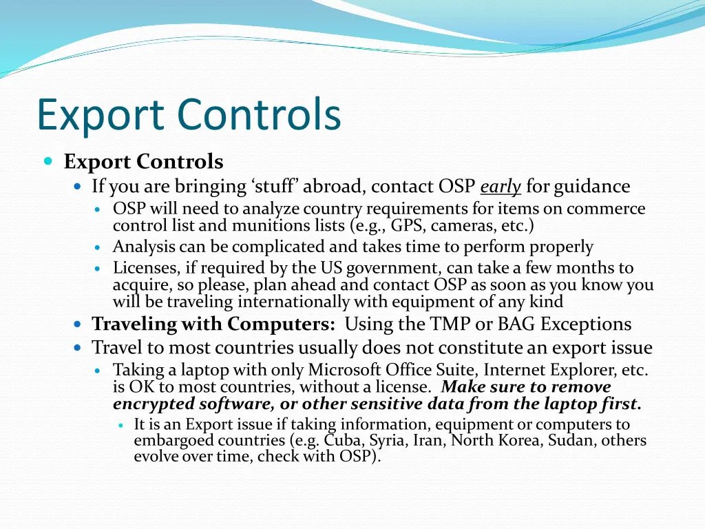 export controls export controls