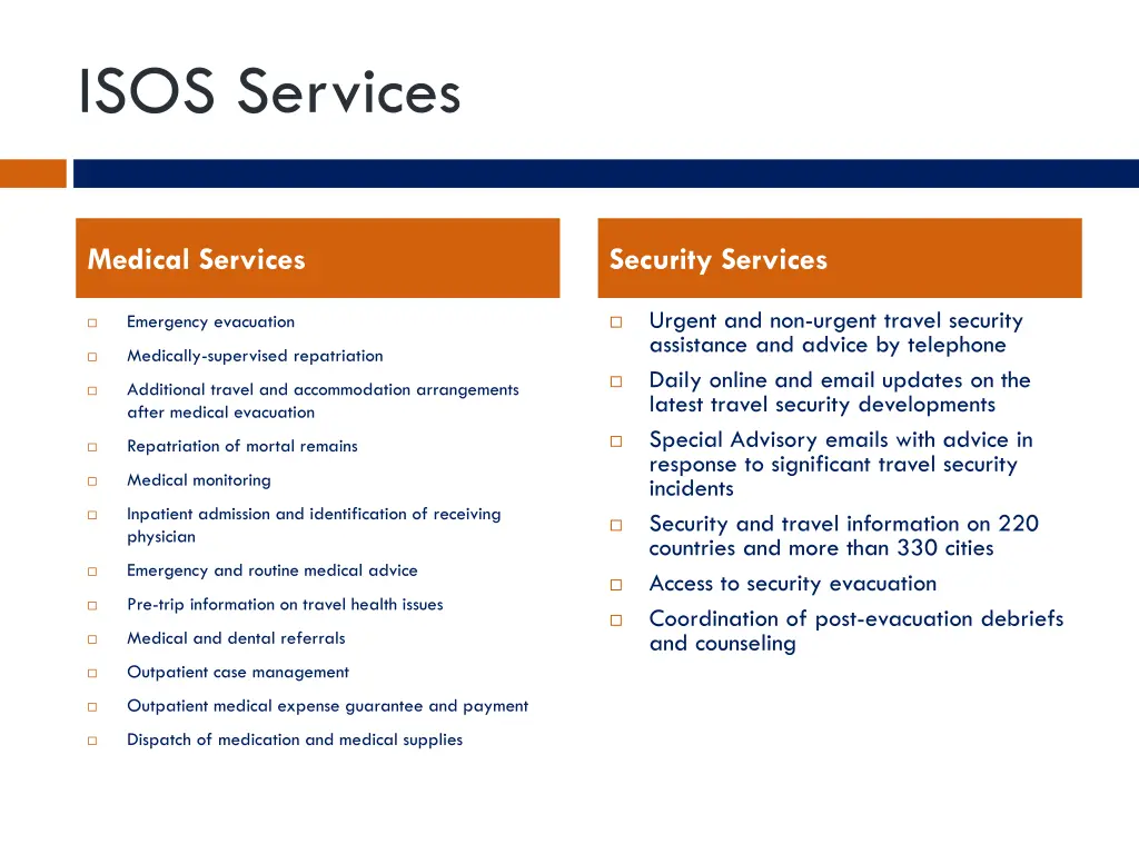 isos services