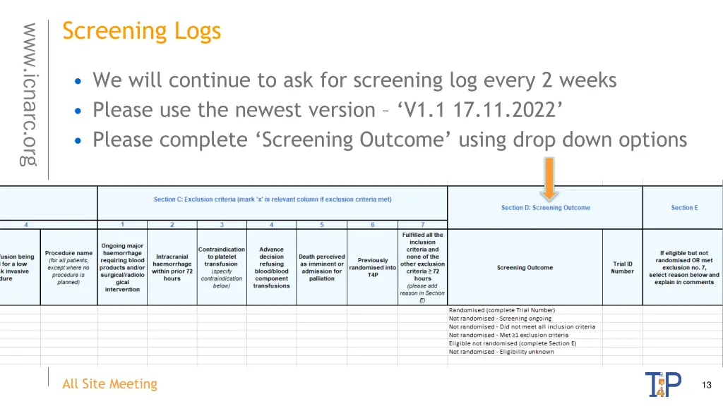 screening logs 1