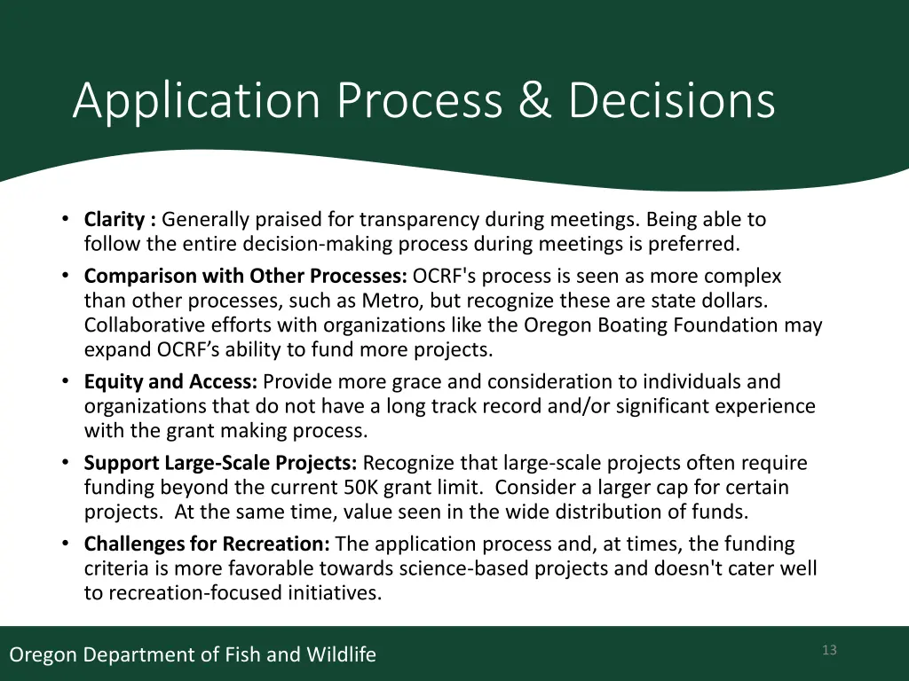 application process decisions