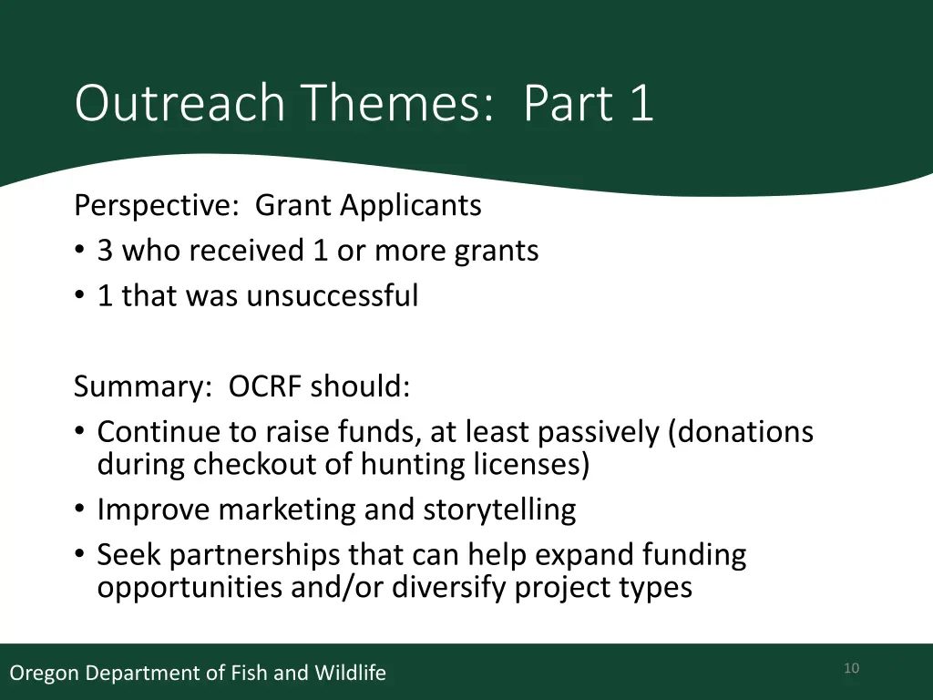 outreach themes part 1