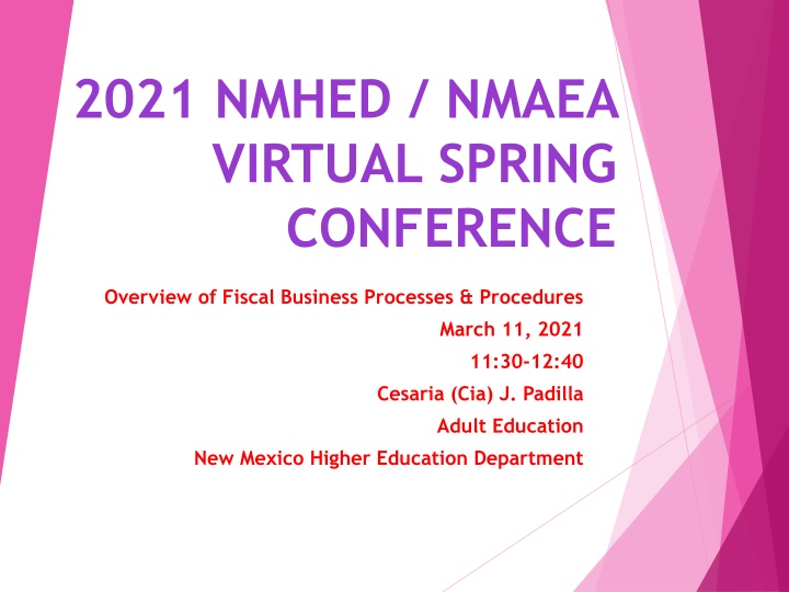 2021 nmhed nmaea virtual spring conference