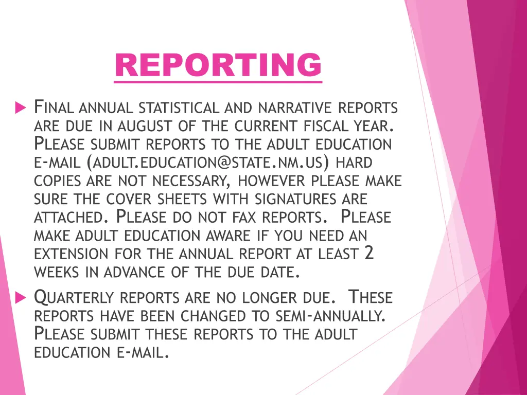 reporting