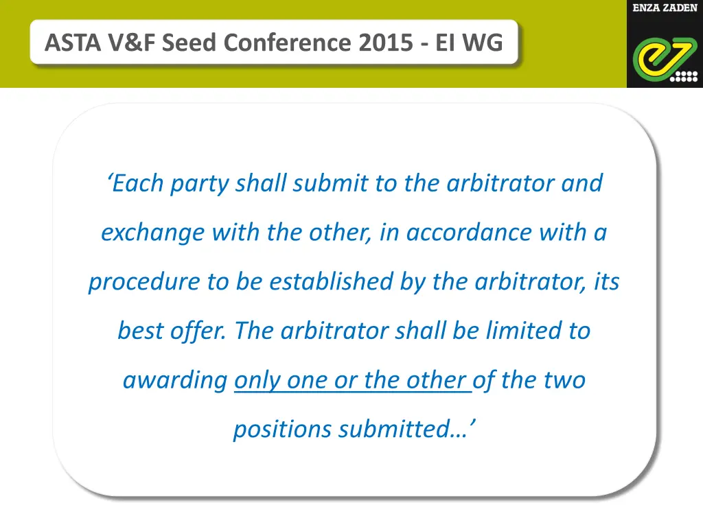 asta v f seed conference 2015 ei wg 12