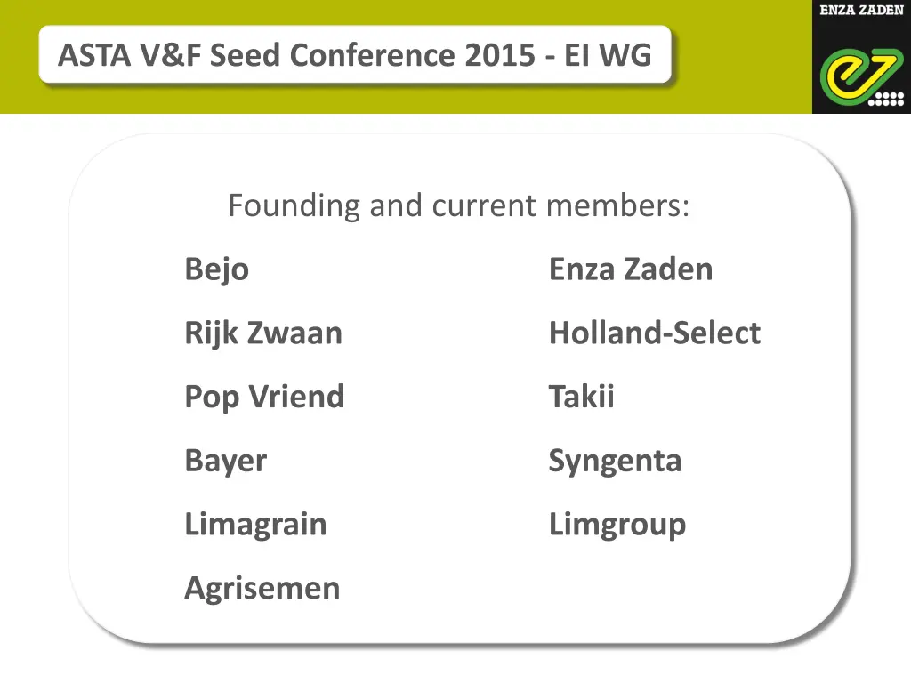 asta v f seed conference 2015 ei wg 17