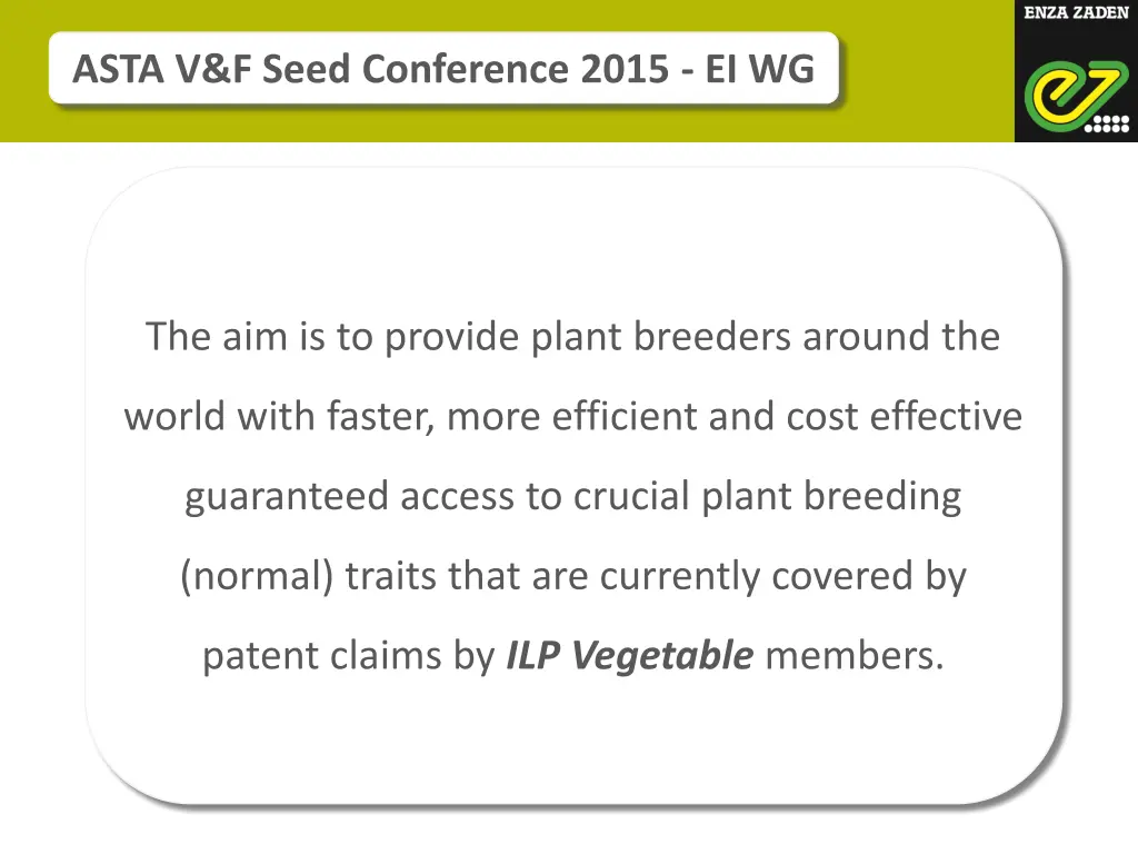 asta v f seed conference 2015 ei wg 6