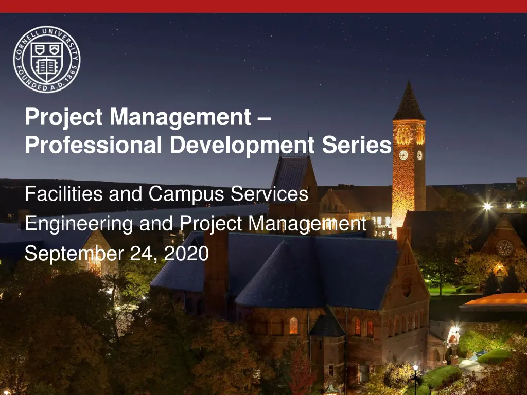 project management professional development series