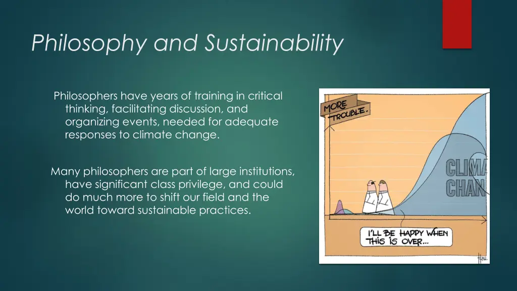 philosophy and sustainability