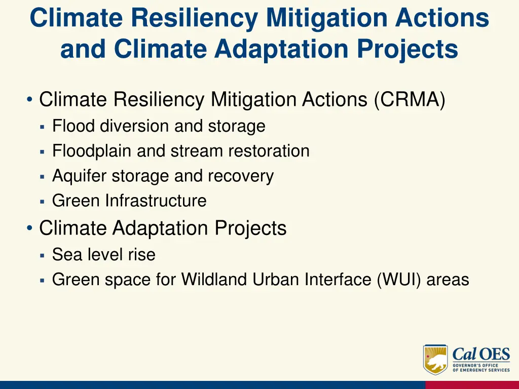 climate resiliency mitigation actions and climate