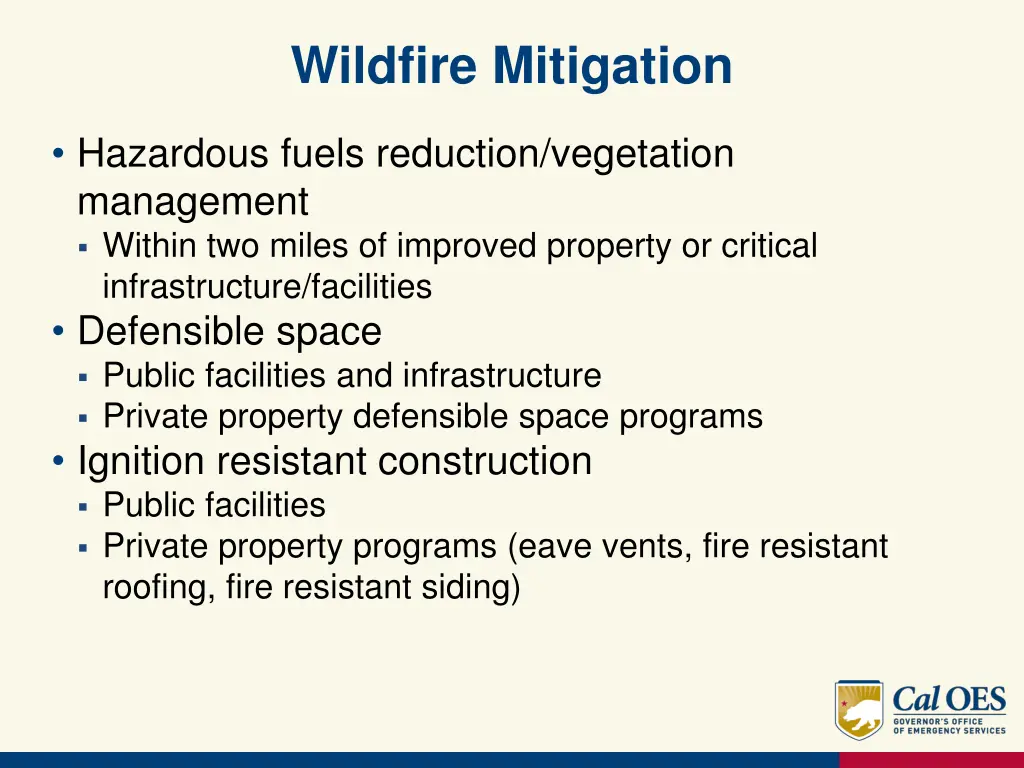 wildfire mitigation