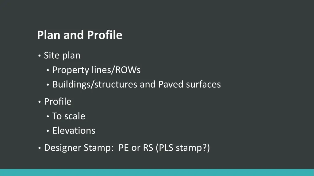 plan and profile