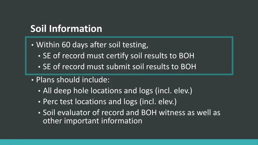 soil information