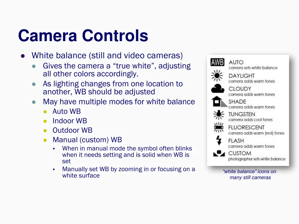 camera controls 1