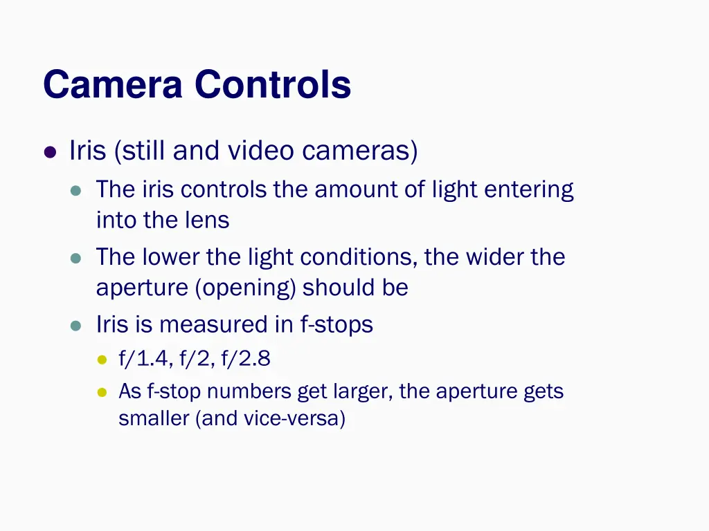 camera controls 3