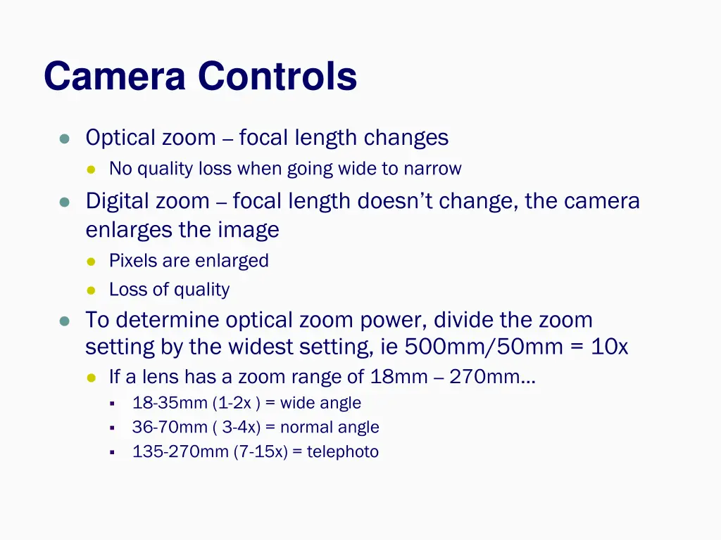 camera controls 8