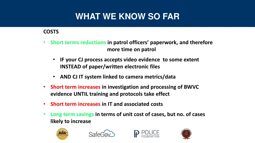 what we know so far 1