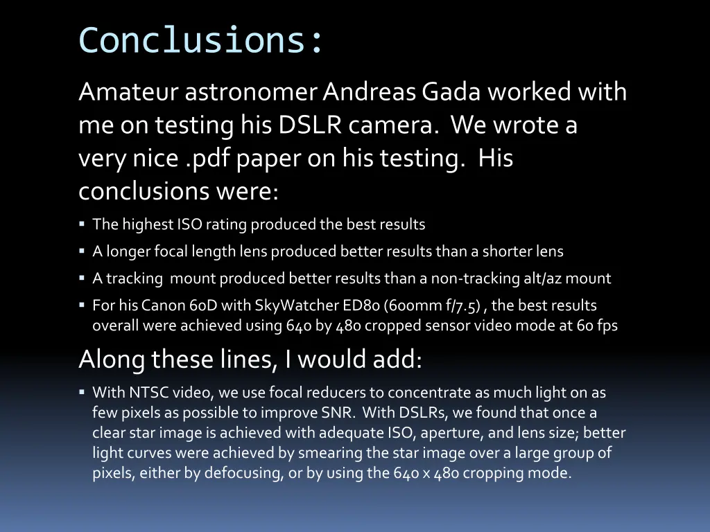 conclusions