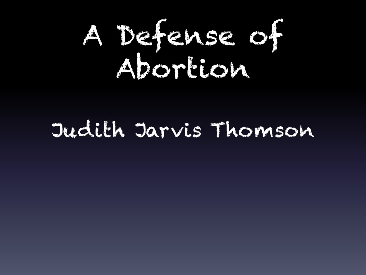 a defense of abortion