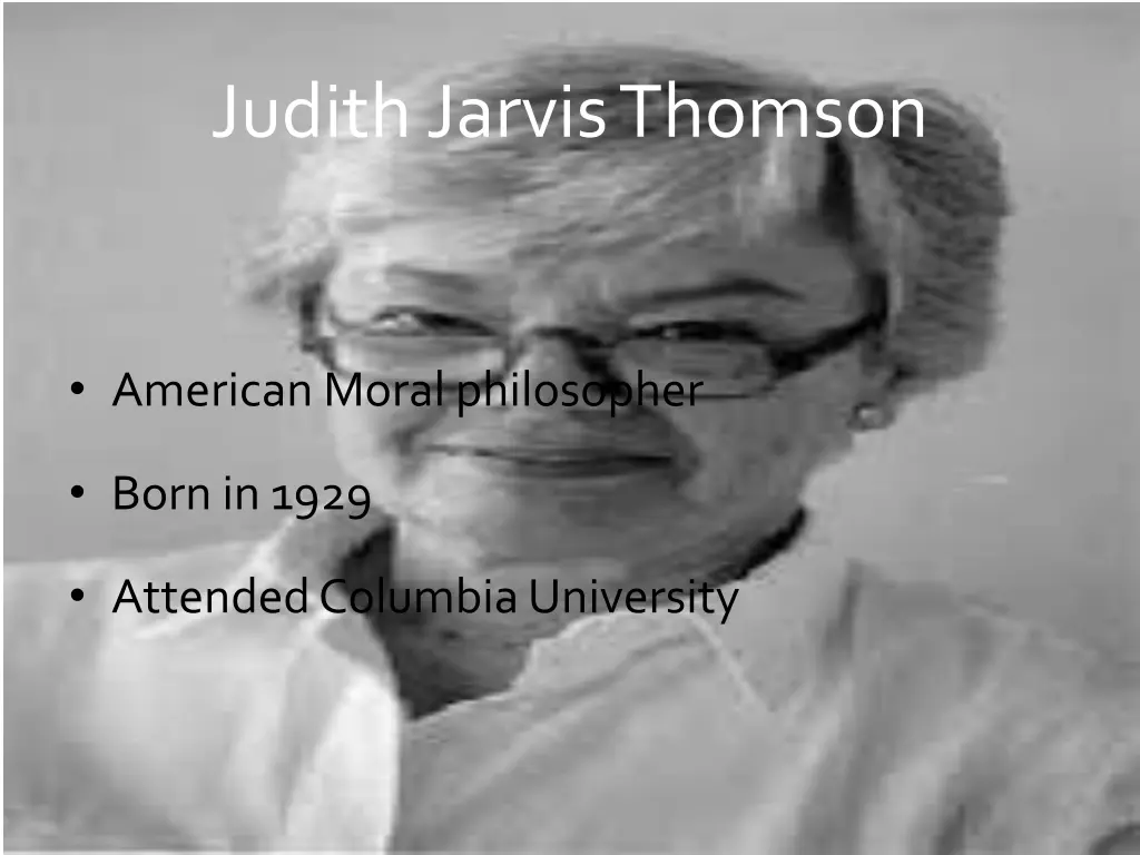 judith jarvis thomson