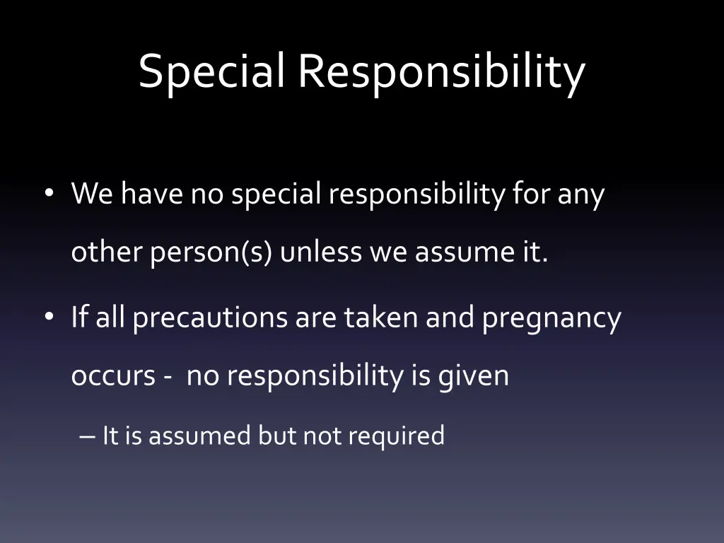 special responsibility