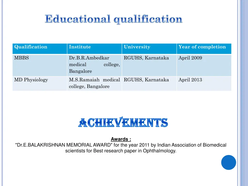 qualification