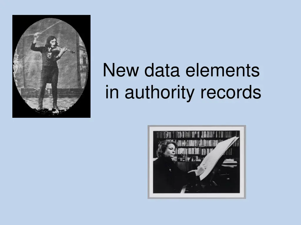 new data elements in in authority records