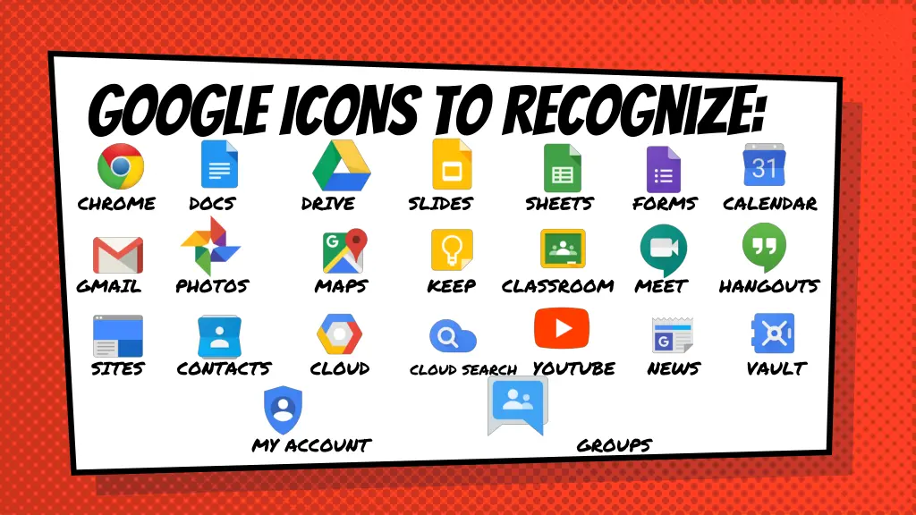 google icons to recognize