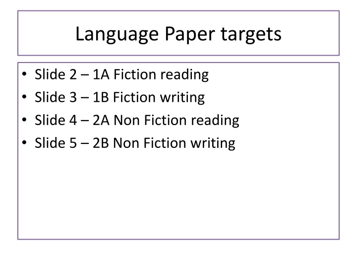 language paper targets