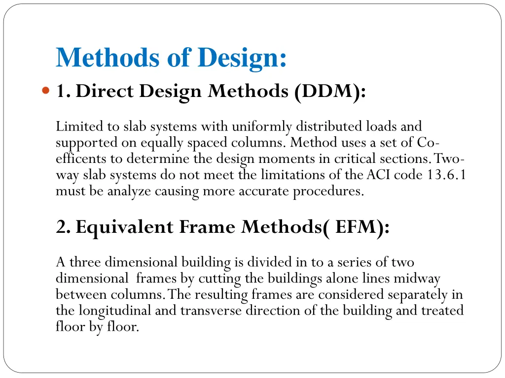 methods of design 1 direct design methods ddm