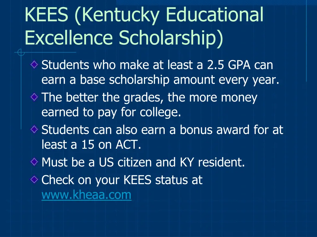 kees kentucky educational excellence scholarship