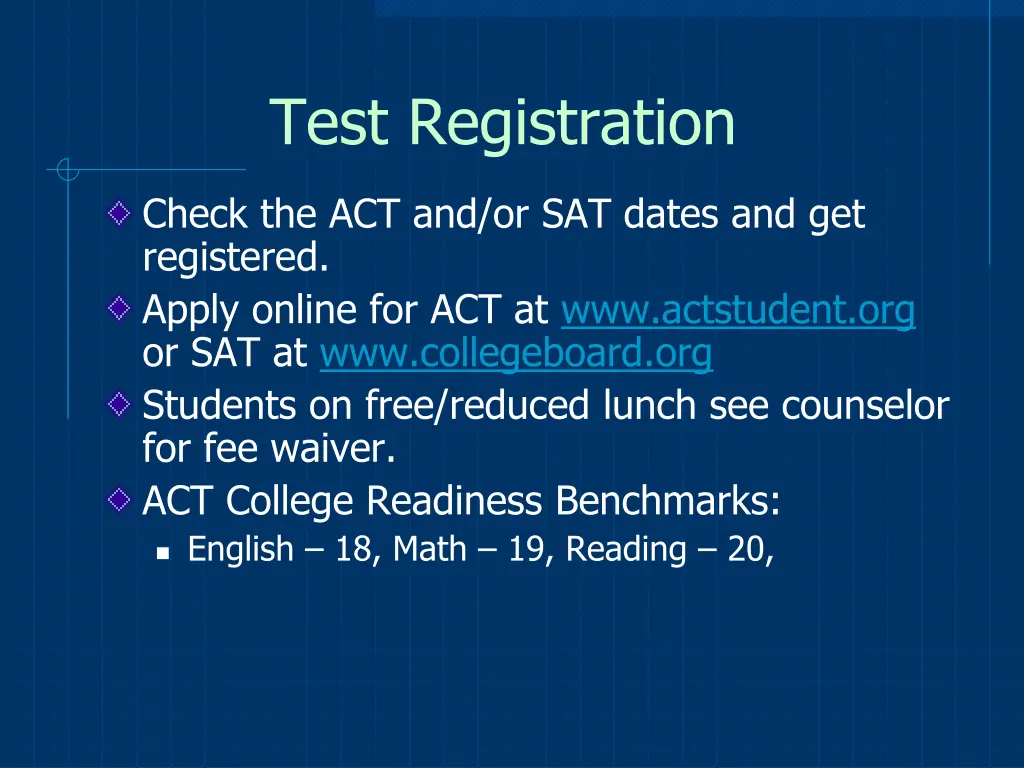 test registration