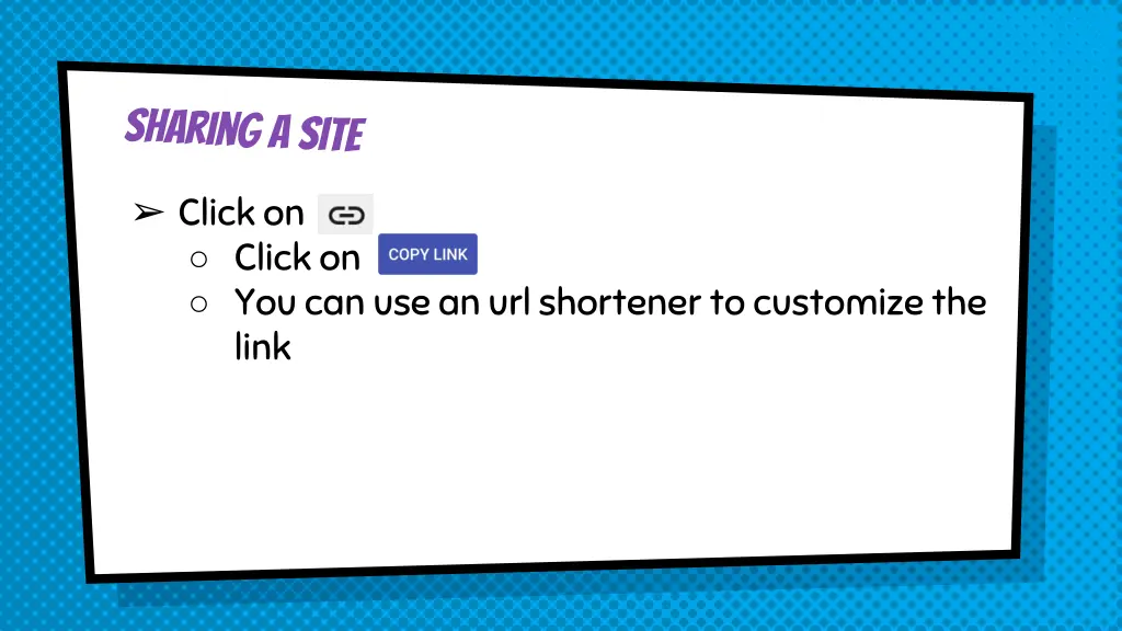 click on click on you can use an url shortener