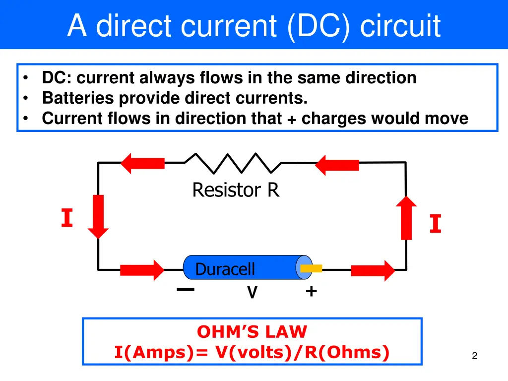 a direct current dc circuit