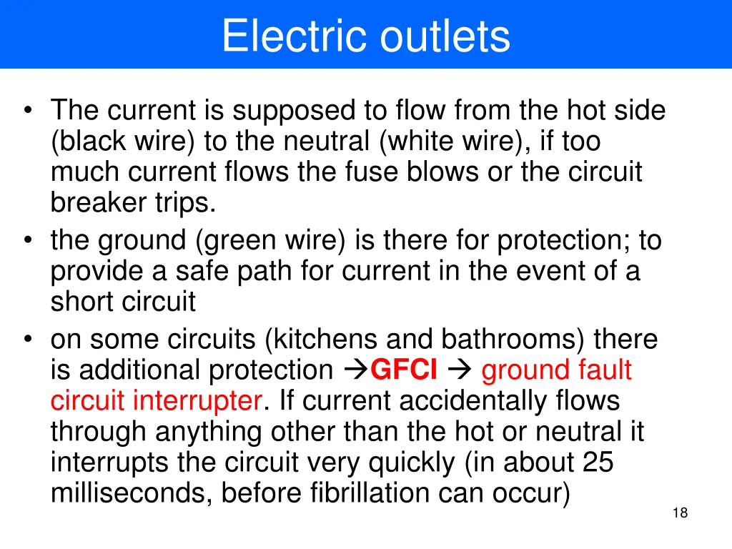 electric outlets