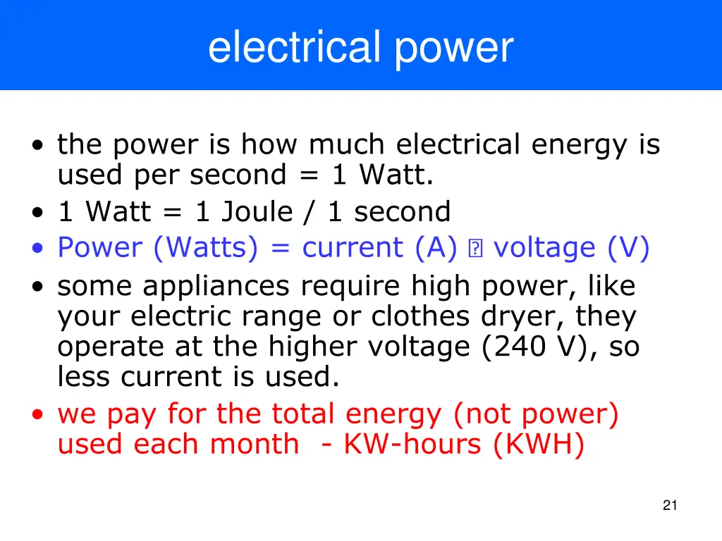 electrical power