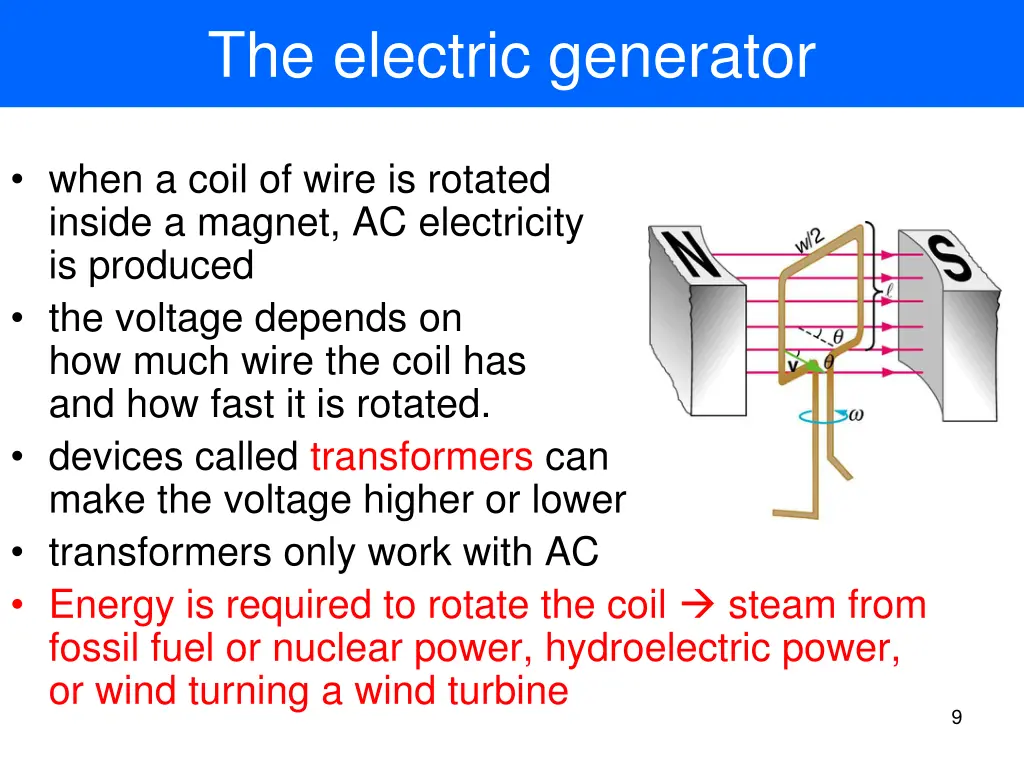 the electric generator