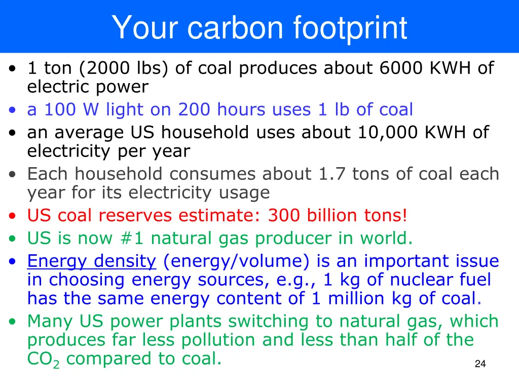 your carbon footprint