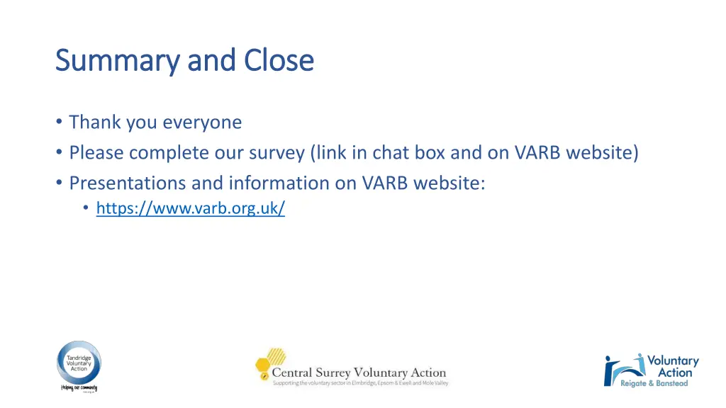 summary and close summary and close