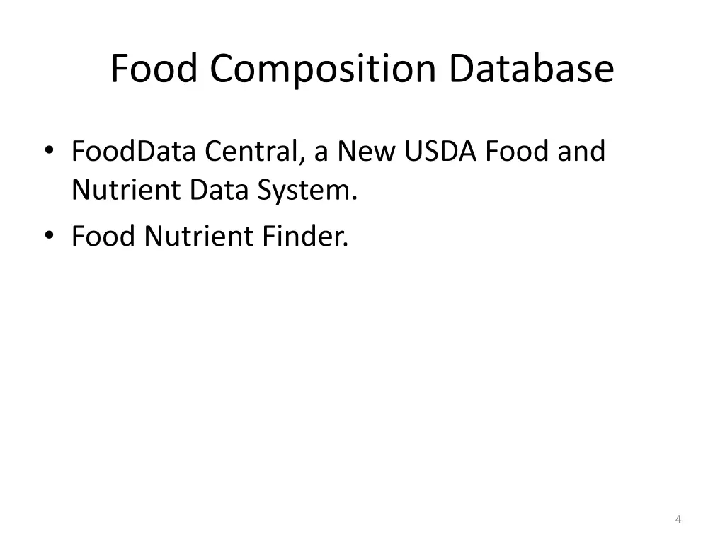 food composition database