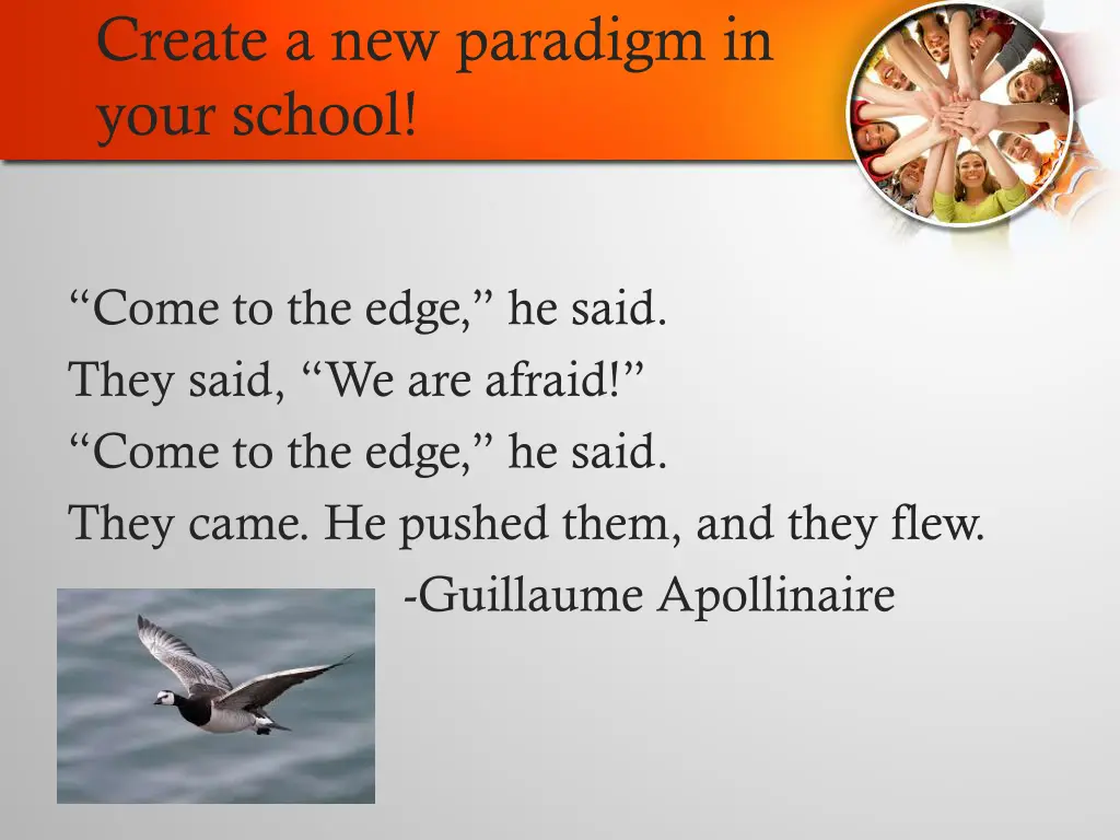 create a new paradigm in your school