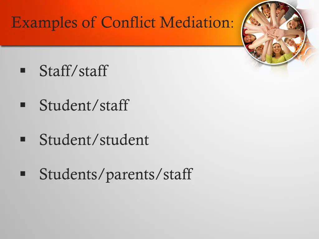 examples of conflict mediation