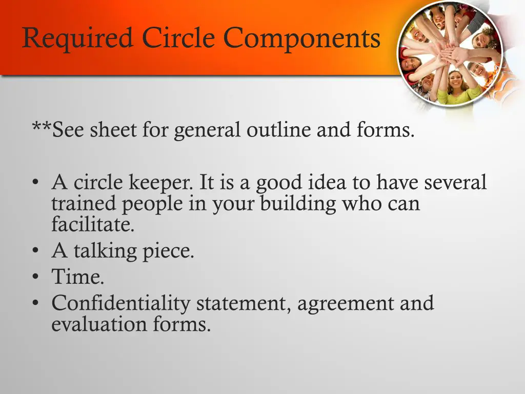 required circle components