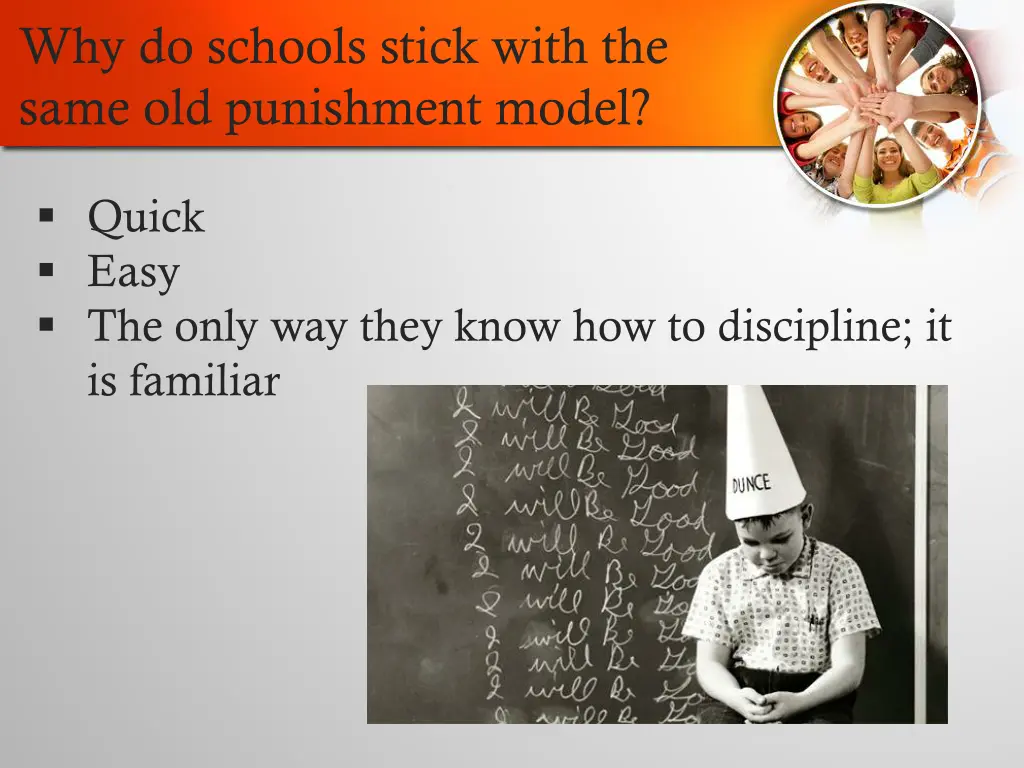 why do schools stick with the same old punishment