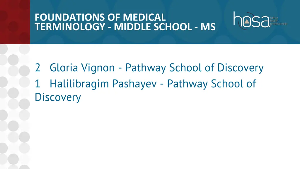 foundations of medical terminology middle school